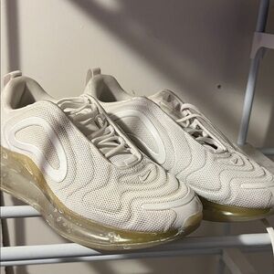 Nike White and Gold Athletic Shoes